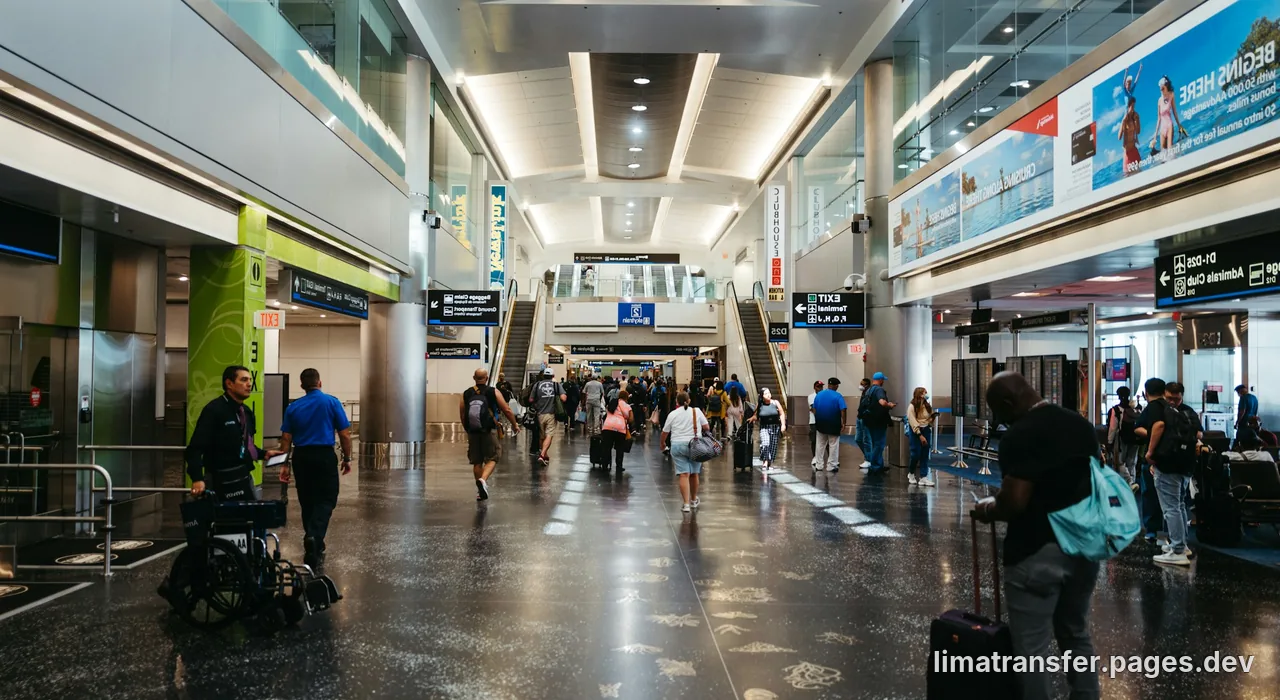 Viajeros caminando por el nuevo hall de llegadas del aeropuerto Jorge Chávez de Lima